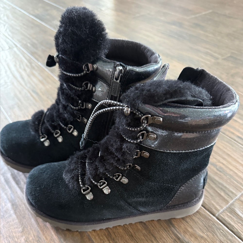 Kids Black Winter Boots